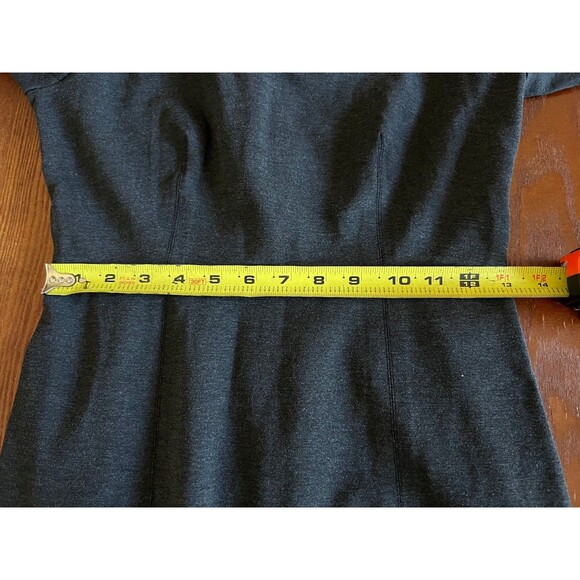 J Crew Structured Knit Sheath Dress Exposed Zipper Womens 0 Black Long Sleeve - Picture 6 of 8